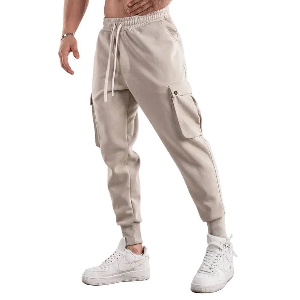 Men’s Cargo Jogger Pants with Drawstring