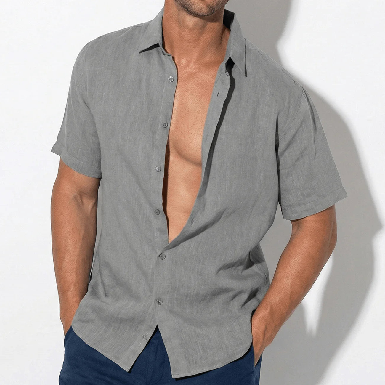 Men’s Collared Short Sleeve Shirt