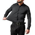 Men’s Fitted Long Sleeve Shirt with Front Buttons