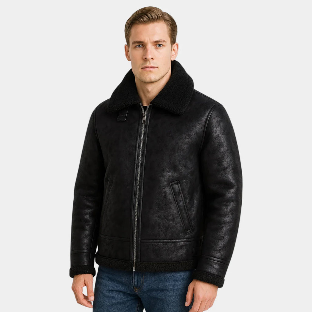 Men’s Fur Collar Zip Jacket
