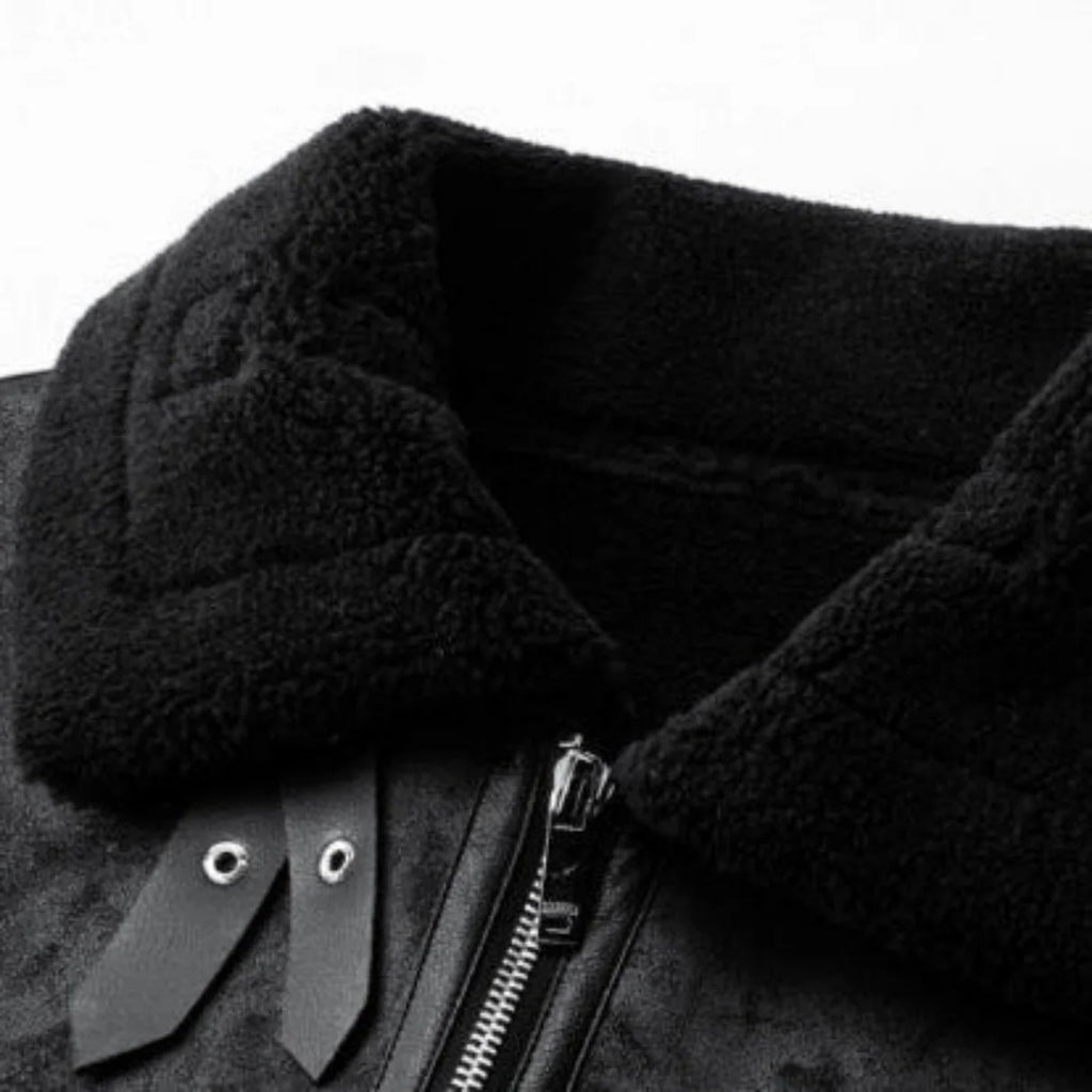 Men’s Fur Collar Zip Jacket