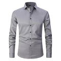 Men’s Long Sleeve Shirt with Contrast Button Detail
