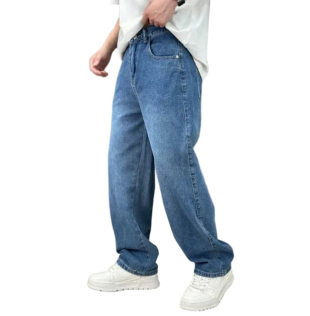 Men’s Mid-Rise Jeans with Front and Back Pockets
