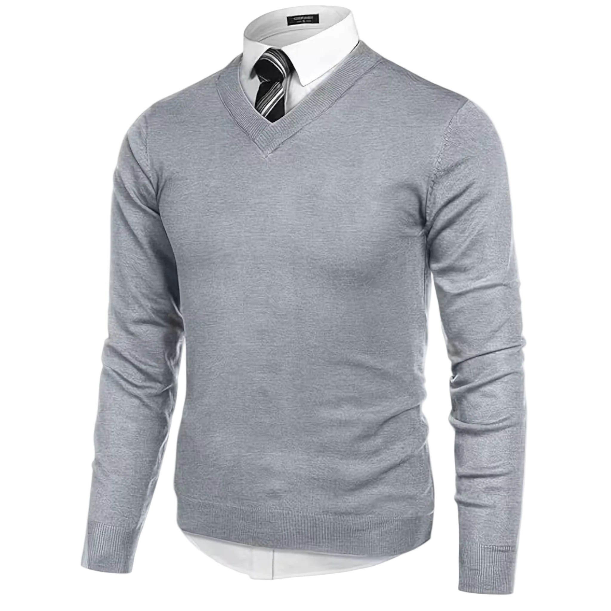 Men's Slim Fit V-Neck Knit Sweater
