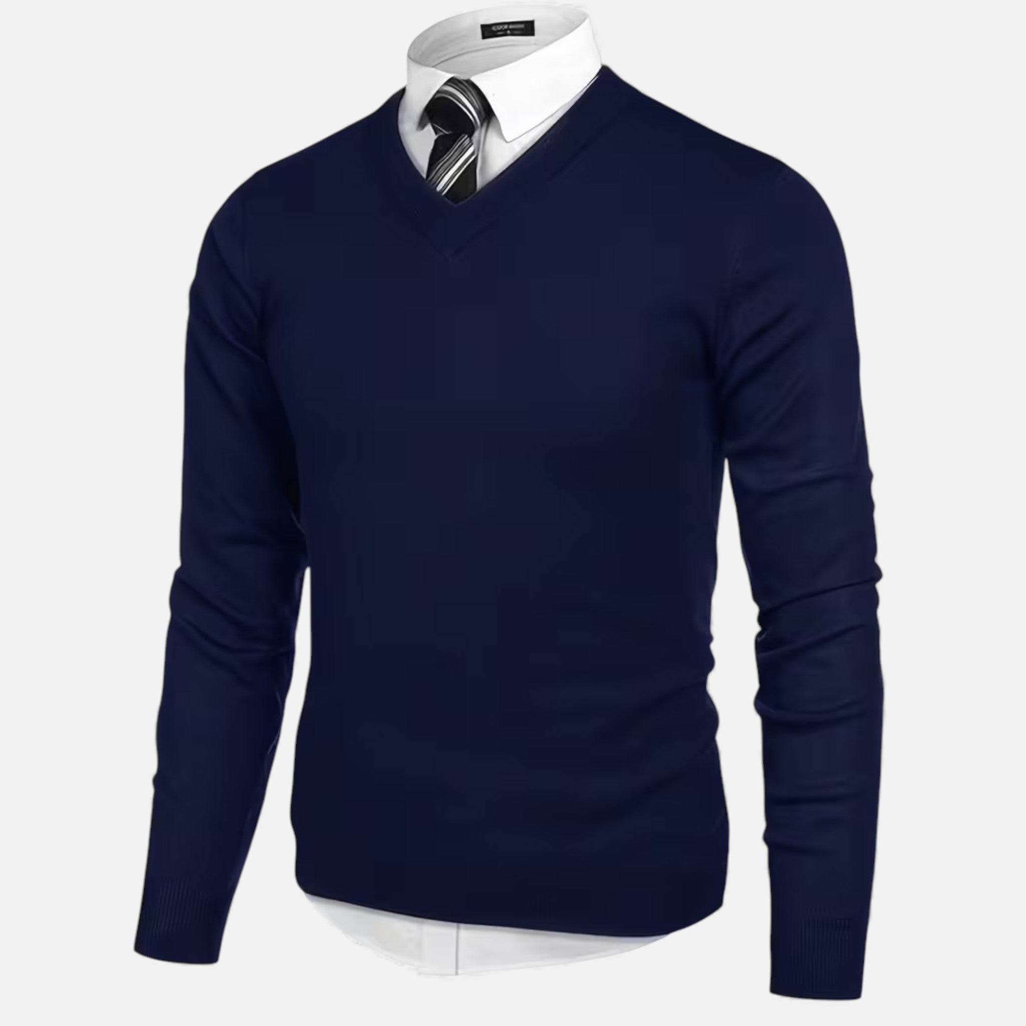 Men's Slim Fit V-Neck Knit Sweater