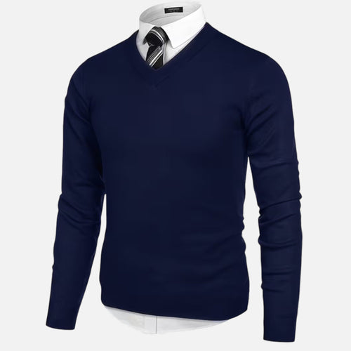 Men's Slim Fit V-Neck Knit Sweater