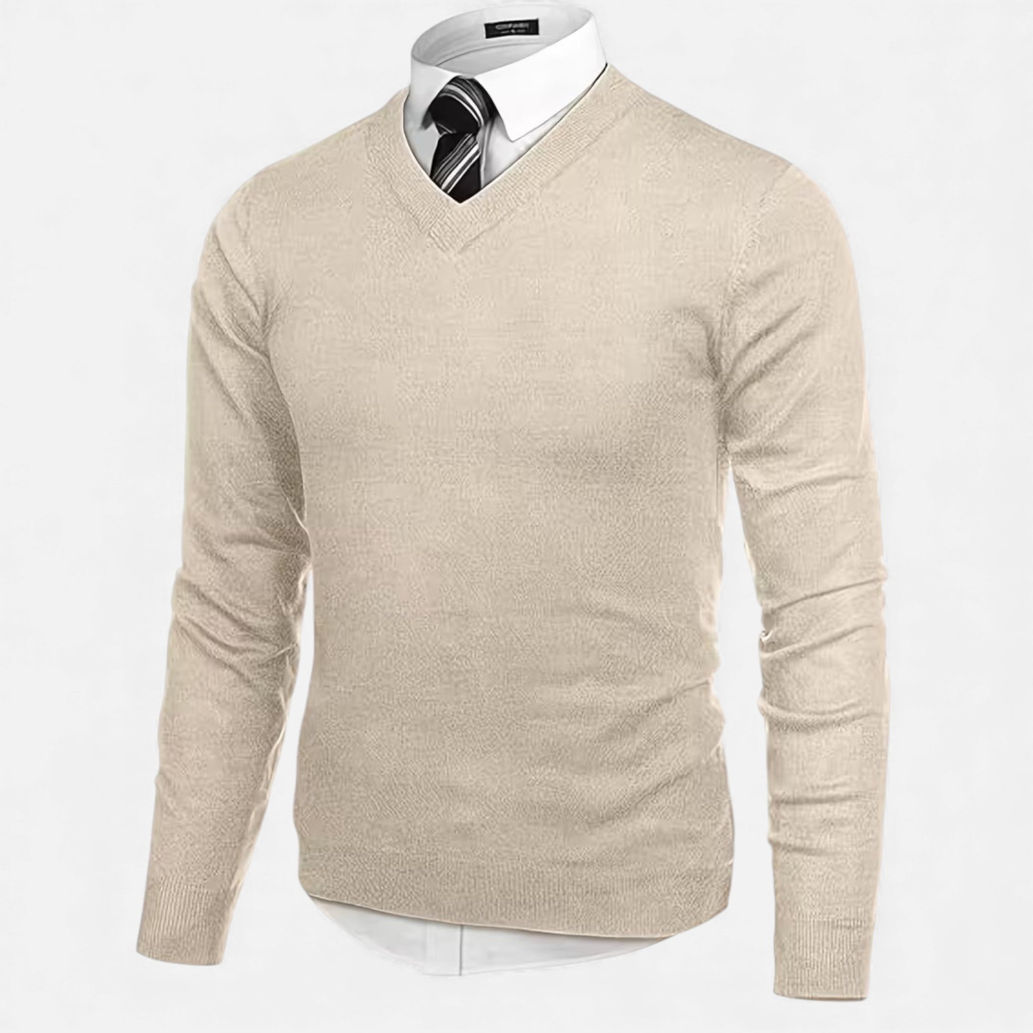 Men's Slim Fit V-Neck Knit Sweater