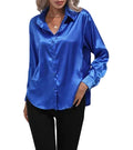 Women’s Collared Long Sleeve Blouse with Front Buttons